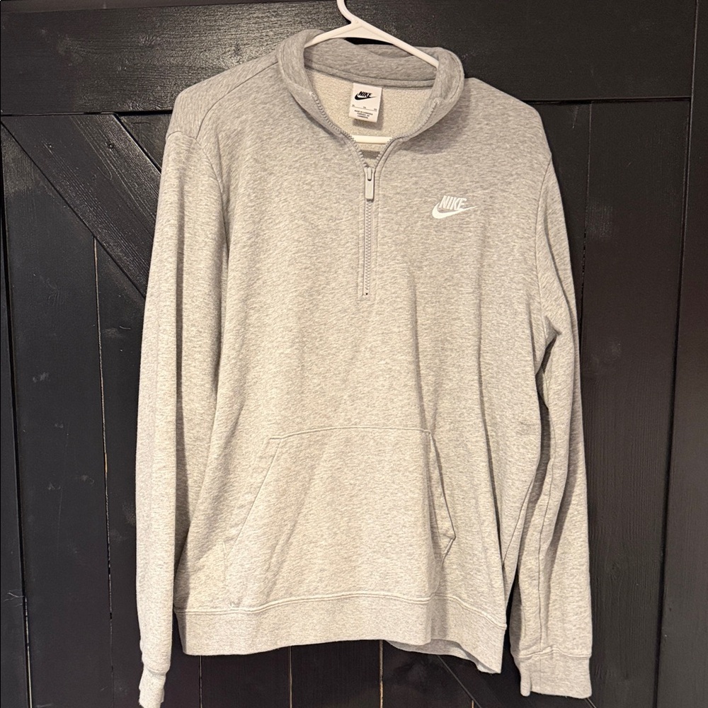 Nike Women’s Light Gray Zip-Up Sweatshirt